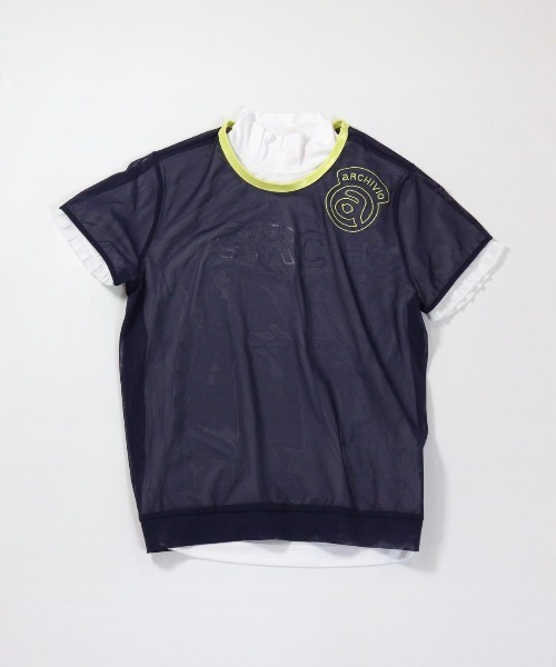 archivio（アルチビオ） tシャツ 「LADIES」シアー×フリルツインセット
