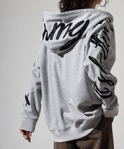 RE730 パーカー Logo embroidery zip-up hoodie / ロゴ刺繍 ジップ