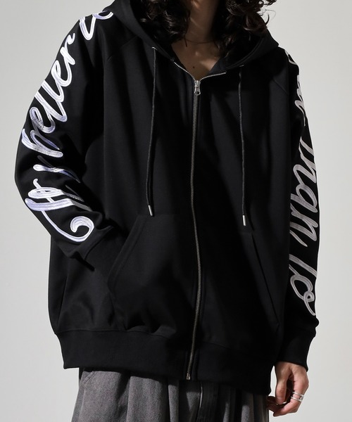 RE730 パーカー Logo embroidery zip-up hoodie / ロゴ刺繍 ジップ