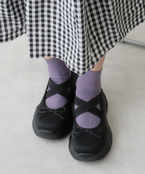 DEMETER（デメテル） パンプス 厚底 スニーカーライク クロスゴム