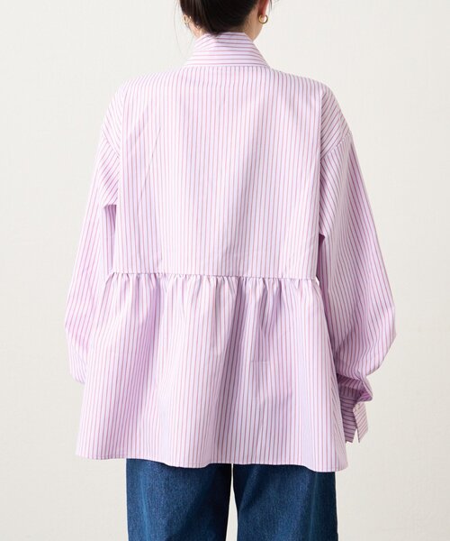 ⭐️新品・未使用⭐️コムサブロンドオフ ボザム切替 ストライプ ブラウス コムサブロンドオフ ボザム切替 ストライプ ブラウス ストライプ柄