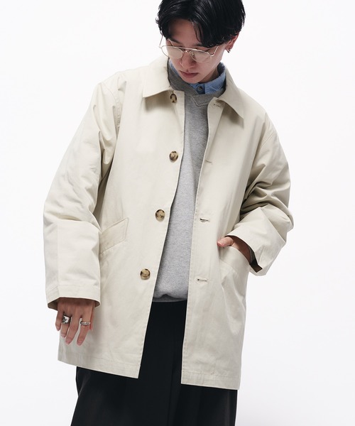 Adoon plain ダウンジャケット ダウン TWILL DART HALF COAT / ツイル