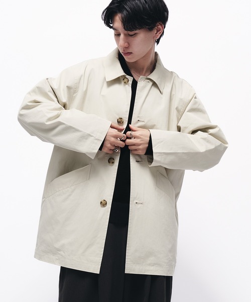 Adoon plain ダウンジャケット ダウン TWILL DART HALF COAT / ツイル