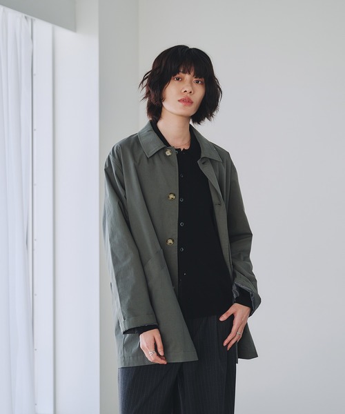Adoon plain ダウンジャケット ダウン TWILL DART HALF COAT / ツイル