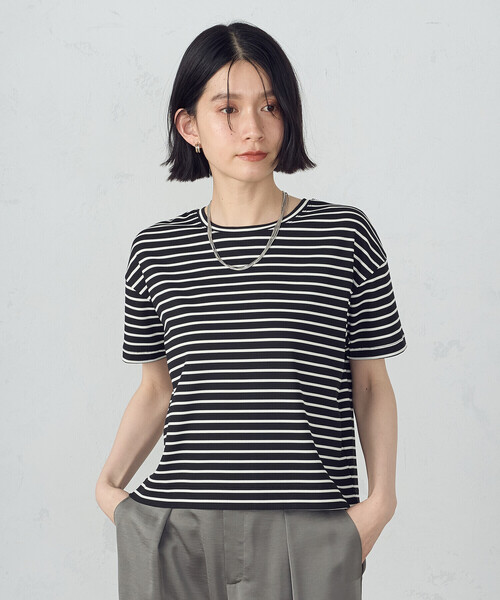 tシャツ Shoulder slit box tops　　ショルダースリットボックストップス レディース Reurie' tシャツ フロントスリットトップス／front slit top