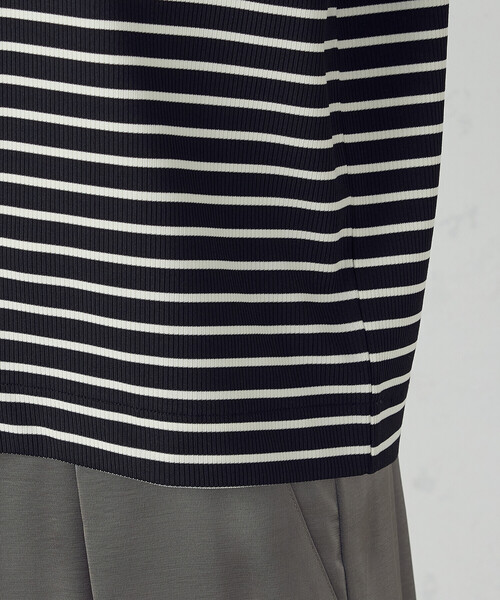 tシャツ ボックスシルエットボーダーTシャツ「MADE IN JAPAN」 レディース COMME CA ISM tシャツ ボックスシルエット クロップ丈ボーダーT