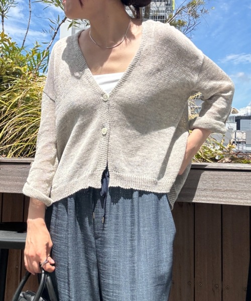 BEARDSLEY カーディガン リネンカーディガン レディース