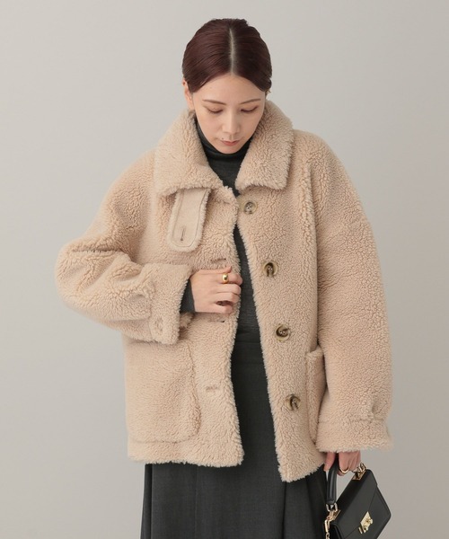 「Curensology」 「PELLESSIMO」ジャケット FREE ベージュ レディース_画像5