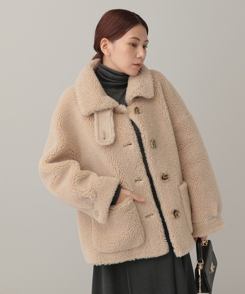 「Curensology」 「PELLESSIMO」ジャケット FREE ベージュ レディース_画像6