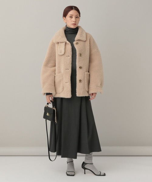 「Curensology」 「PELLESSIMO」ジャケット FREE ベージュ レディース_画像9