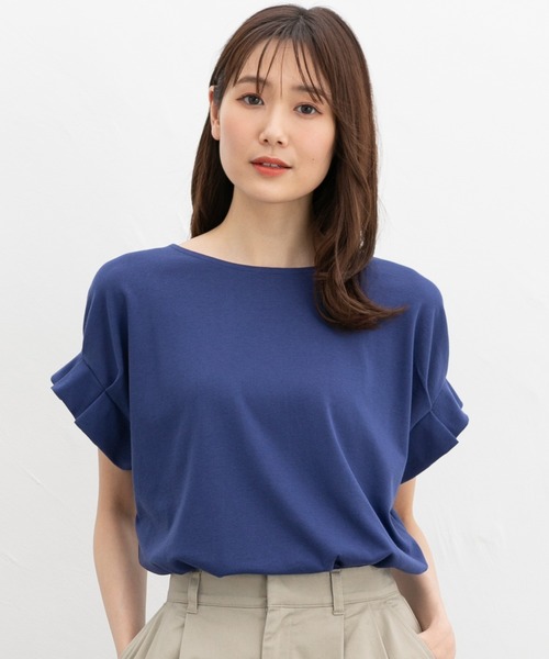 HANITA 売れ筋商品|||ハニタ Tシャツ トップス レディース Tops Blue Honeys tシャツ 「ハニさら・接触冷感・イージーケア・UV