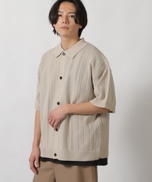 セーター ニット 透かし編みニット半袖シャツ / 324302 メンズ｜ZOZOTOWN Yahoo!店