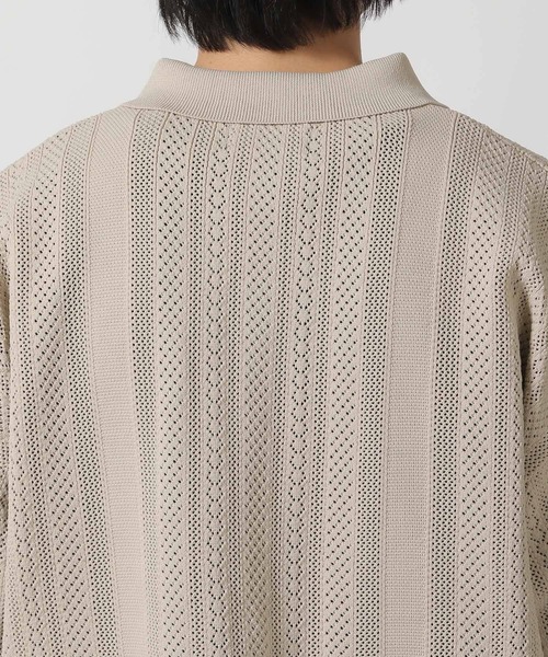LAKOLE セーター ニット 透かし編みニット半袖シャツ / 324302 メンズ