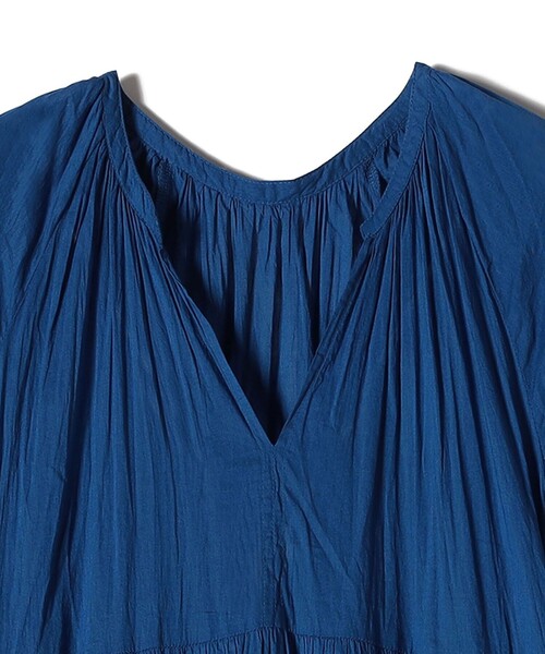 Fanaka ファナカ クリンクル 袖 フレア ロングワンピース ドット 黒 Fanaka ワンピース 「手洗い可能」Fanaka:クリンクル 袖 フレア