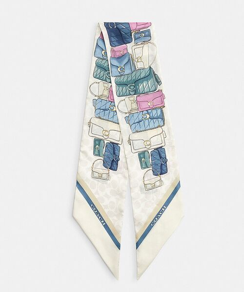 COACH 大判　スカーフ　美品　scarf 総柄 89796chk.jpg