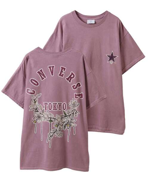 CONVERSE TOKYO tシャツ CIRCLE FLOWER LOGO TEE レディース