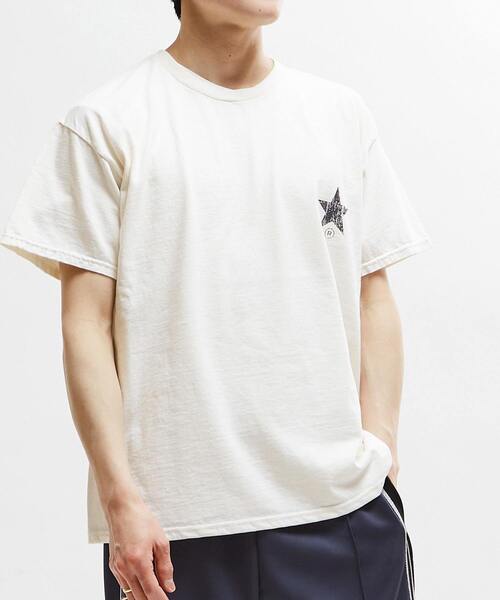 CONVERSE TOKYO ネックロゴ プリントTシャツ　半袖 ホワイト CONVERSE TOKYO tシャツ CIRCLE FLOWER LOGO TEE レディース