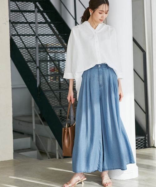 ブラウス シャツ 「emur/エミュール」バックVタックブラウス レディース ROPE' PICNIC ブラウス シャツ 「emur/エミュール」バックV