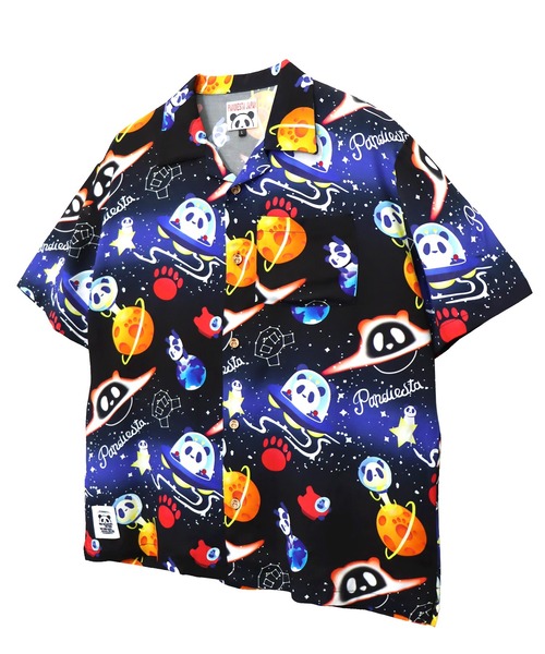 パンディエスタ★ビッグサイズ 総柄 パンダ レーヨン アロハシャツ 2XL モンステラパンダ総柄アロハシャツ PANDIESTA JAPAN 554207