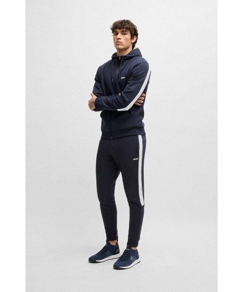 BOSS ニットアッパースニーカー ロゴ＆スエードディテール BOSS - ニットアッパースニーカー ロゴ＆スエードディテール