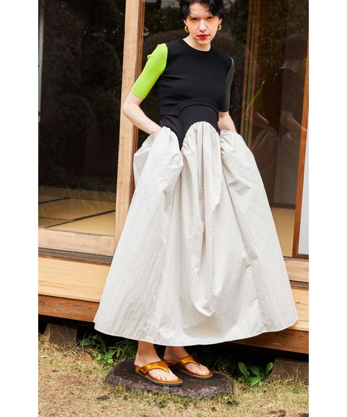 OMMO（オーエムエムオー） ワンピース ARCH FLOW GATHER OP : ZOZOTOWN