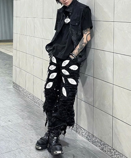 uniz WHITE EYES PANTS ユニズ オピウムファション バギー uniz WHITE EYES PANTS ユニズ オピウムファション バギー