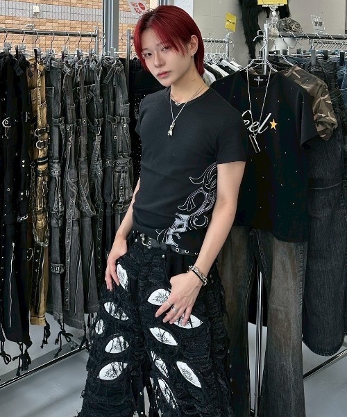 uniz WHITE EYES PANTS ユニズ オピウムファション バギー UNIZ ジーンズ 「UNIZ」White Eyes Pants / 「ユニズ」ホワイト