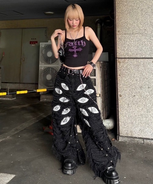 uniz WHITE EYES PANTS ユニズ オピウムファション バギー uniz WHITE EYES PANTS ユニズ オピウムファション バギー
