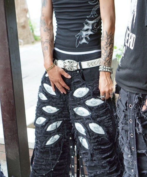 uniz WHITE EYES PANTS ユニズ オピウムファション バギー UNIZ ジーンズ 「UNIZ」White Eyes Pants / 「ユニズ」ホワイト