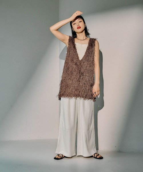 LEPSIM（レプシィム） パンツ リネンブレンドイージーパンツ 290899