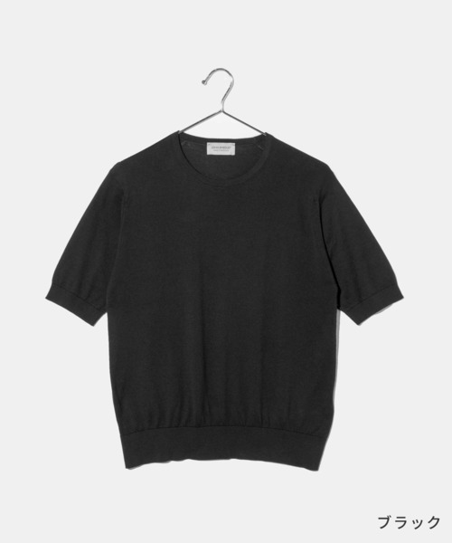 tシャツ JOHN SMEDLEY NELL ジョンスメドレー 半袖コットンニットプルオーバー Tシャツ レディースの画像