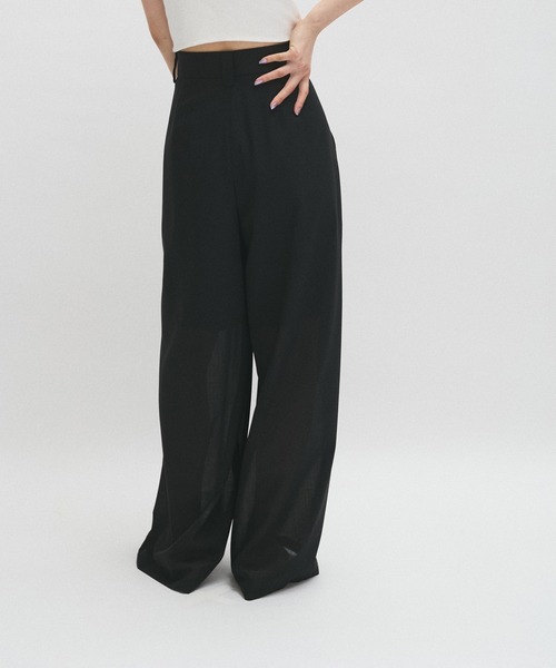ADAM ET ROPE' 完売 【接触冷感】タックパンツ 接触冷感】タックパンツ(508164984) | アダム エ ロペ(ADAM ET