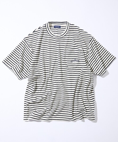 NAUTICA ノーティカ ボーダー青&茶 NAUTICA（ノーティカ）の「NAUTICA/ノーティカ Border L/S Tee