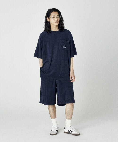 NAUTICA tシャツ NAUTICA/ノーティカ ビックシルエット パイル