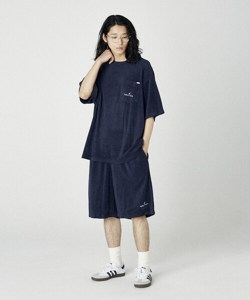 NAUTICA（ノーティカ） tシャツ ビックシルエット パイル ポケットT