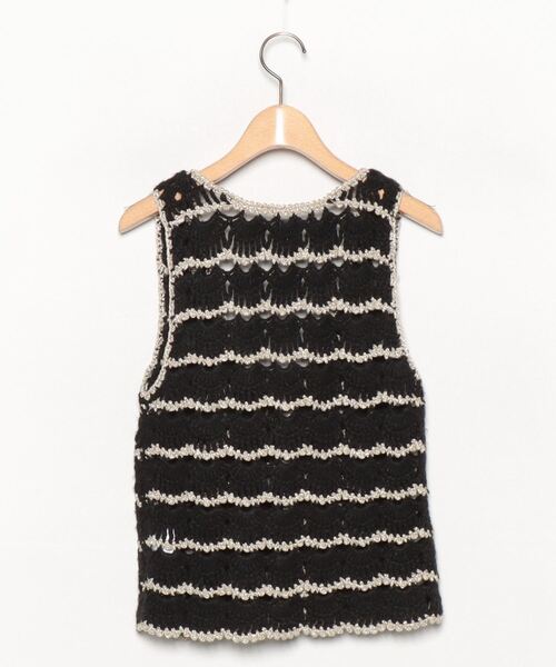 「Lajoie de vivre et Luca」 ニットベスト - ブラック レディース_画像2