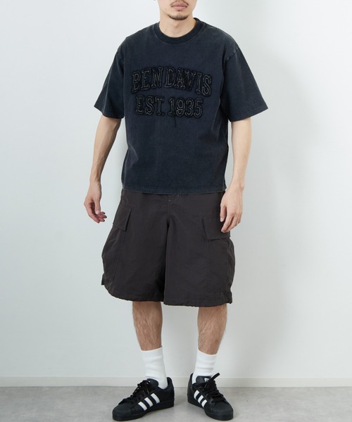 tシャツ 「BEN DAVIS/ベンデイビス」 パッチワークロゴ ヴィンテージ クロップドTシャツ レディース メンズ BEN DAVIS tシャツ 「BEN DAVIS/ベンデイビス」 パッチワーク