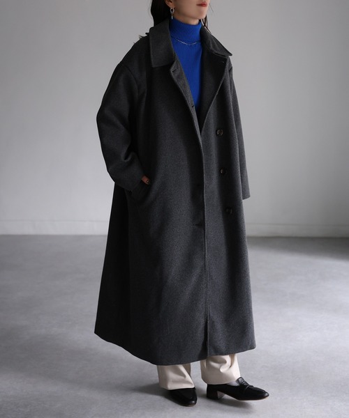 「Riberry」 ステンカラーコート MEDIUM ブラック レディース_画像5