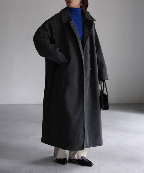 「Riberry」 ステンカラーコート MEDIUM ブラック レディース_画像6