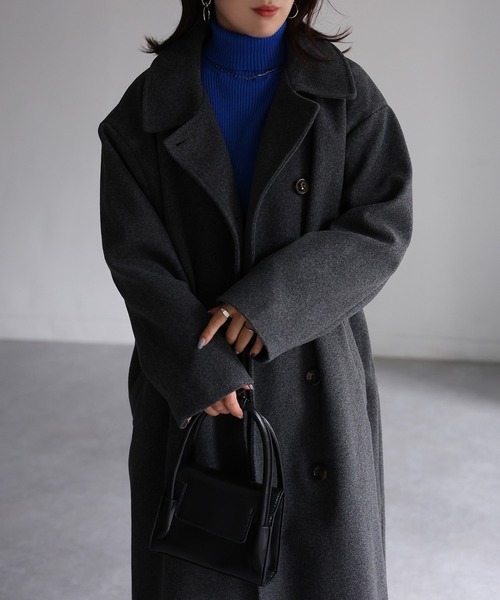 「Riberry」 ステンカラーコート MEDIUM ブラック レディース_画像7