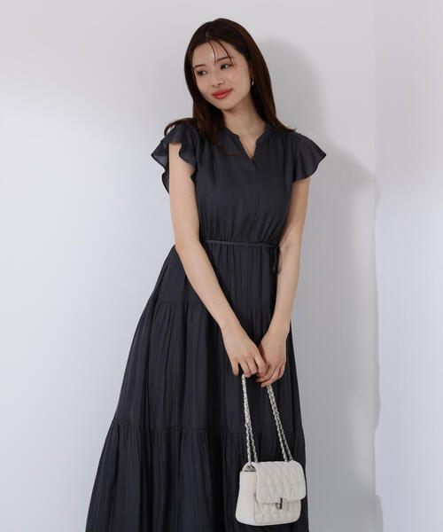 PROPORTION BODY DRESSING ワンピース リボン付きギャザー