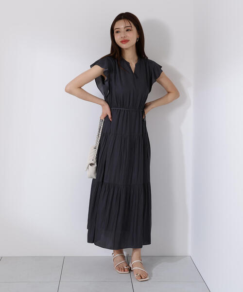 PROPORTION BODY DRESSING ワンピース リボン付きギャザー