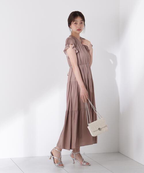 PROPORTION BODY DRESSING ワンピース リボン付きギャザー
