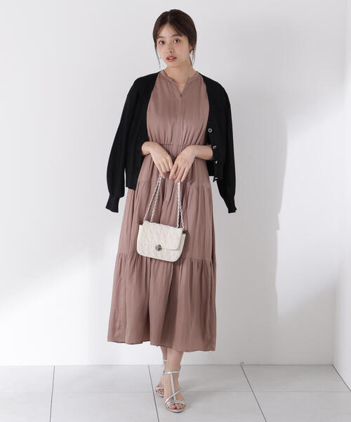 PROPORTION BODY DRESSING ワンピース リボン付きギャザー