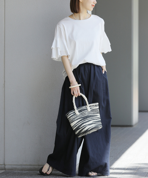 JOURNALSTANDARDrelume コットンダブルフリルTEE コットンダブルフリルTEE（Tシャツ／カットソー）｜JOURNAL