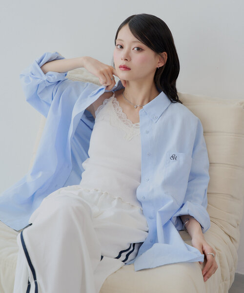 「Chico」 長袖シャツ FREE ネイビー レディース Chico 「Chico」 長袖シャツ FREE ブルー レディース : ZOZOTOWN