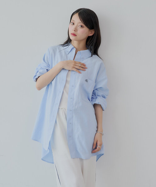 「mici」 長袖カットソー FREE ブルー レディース Chico 「Chico」 長袖シャツ FREE ブルー レディース : ZOZOTOWN