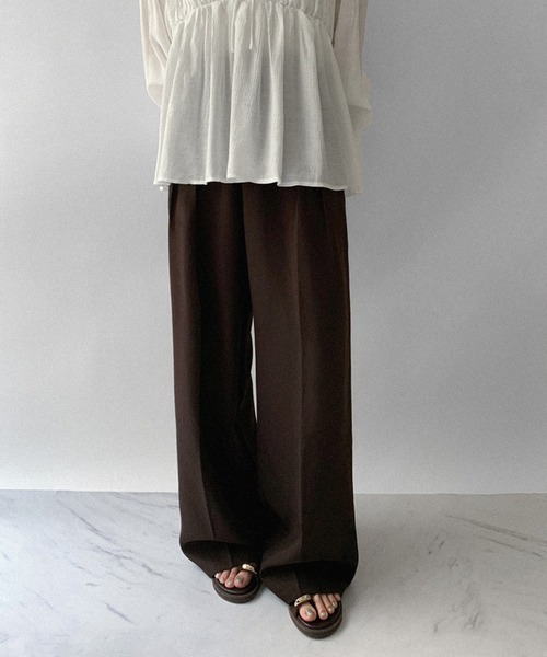 on：nue スラックス パンツ 「on:nue」「5色展開/3サイズ展開