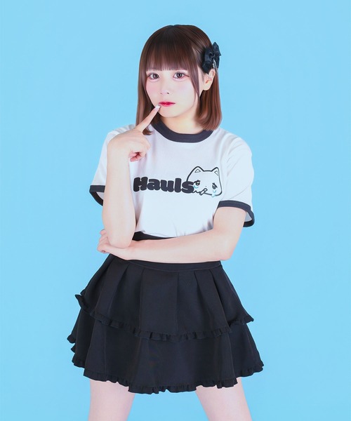 tシャツ シンプルちびリンガーTEE レディース