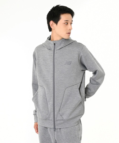 New Balanceストライプジャケット フード付き New Balanceストライプ